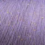 Пряжа льон з пайєткою Filati Naturali Lino Paiellettes лаванда з золотим люрексом — бобінна італійська пряжа