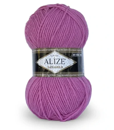 Alize Lanagold Classic 798 рожевий купити Київ, вул. Хорива 1А, 2 поверх — пряжа напіввовна 49% вовна, 51% акрил, 240 м / 100 г