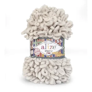 Пряжа з петлями Alize Puffy Fine 599 колір слонова кістка купити Київ, Україна