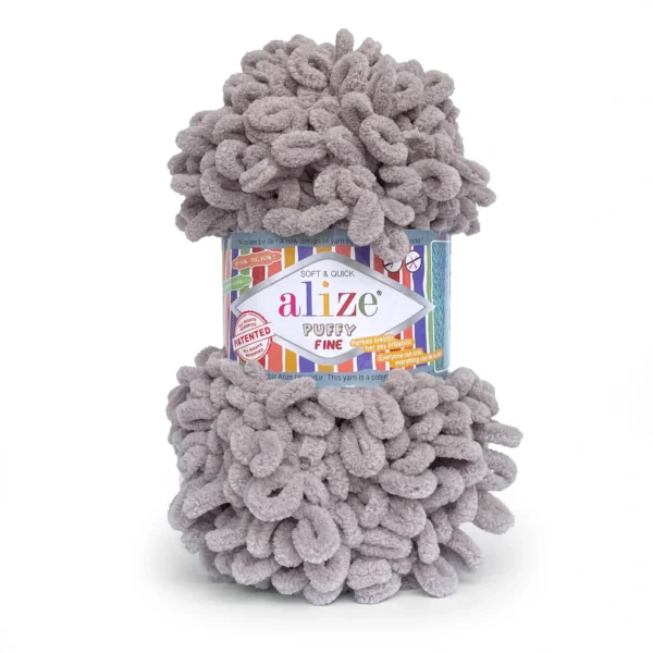 Alize Puffy Fine 268 сіро-бежевий купити Київ, вул Хорива 1 А для в'язання руками
