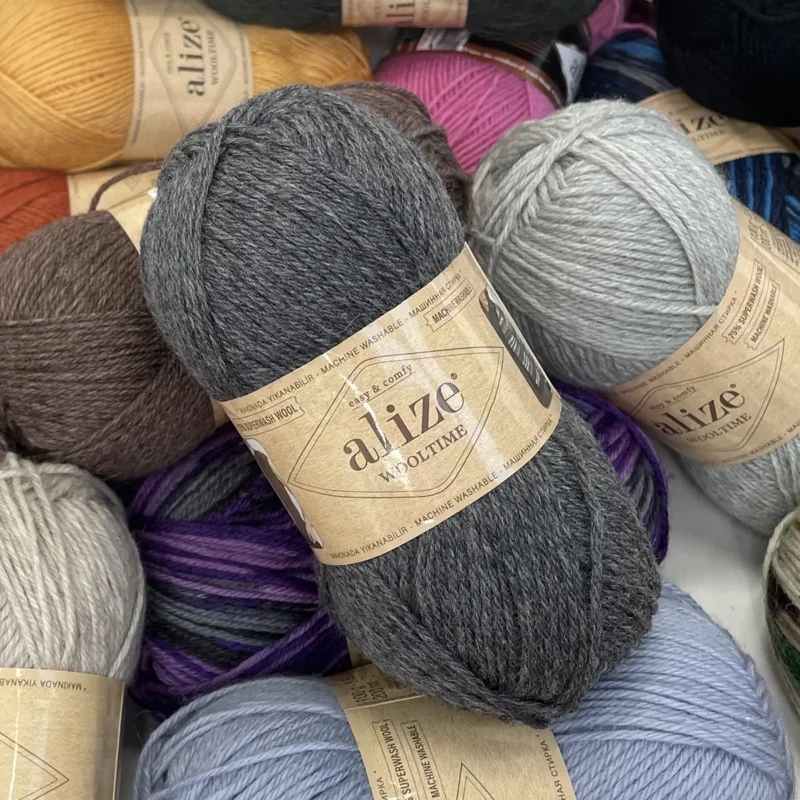 Купити Алізе Вултайм / Alize Wooltime 182 сірий — якісна пряжа Superwash для в’язання. Придбати у магазині пряжі на Подолі, Київ.