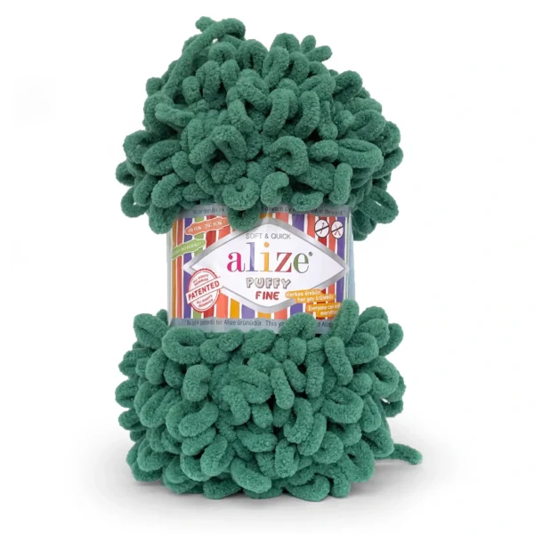 Пряжа для вязання руками Alize Puffu Fine 532 зелений купити Київ, Хорива 1 А