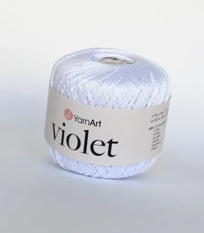 Пряжа Yarnart Violet 1000 білосніжний - Ярнарт Віолет купить 100% мерсеризована бавовна