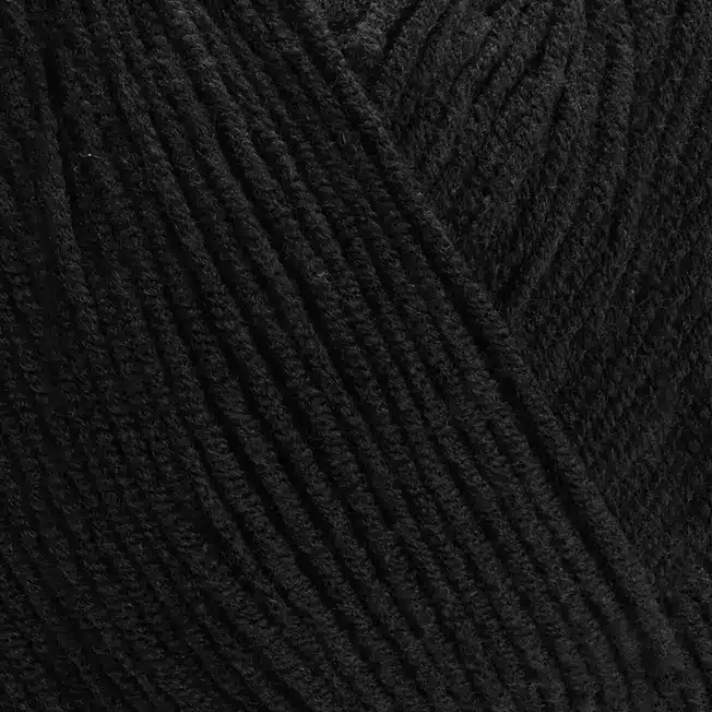 Yarnart Jeans 53 чорний — моток 50 г, відтінок чорний