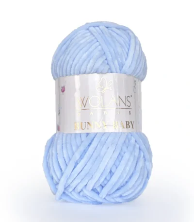 Розпродаж пряжі Київ купить Пряжа Wolans Bunny Baby 100-11 блакитний