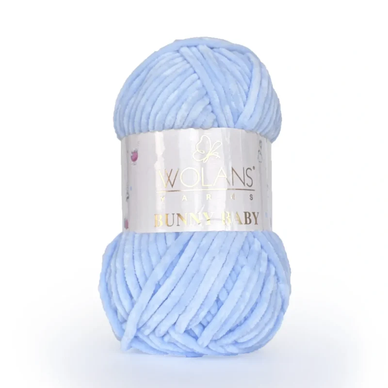 Розпродаж пряжі Київ купить Пряжа Wolans Bunny Baby 100-11 блакитний