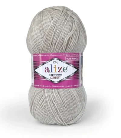 Alize Superwash Comfort чорний №60 — шкарпеткова пряжа купити Київ, магазин пряжі на Подолі