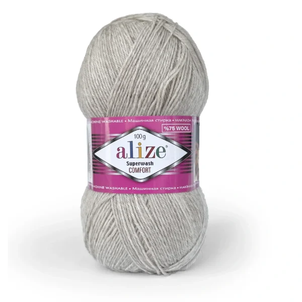 Alize Superwash Comfort чорний №60 — шкарпеткова пряжа купити Київ, магазин пряжі на Подолі