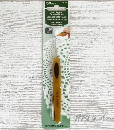 Clover 1.25 оригінальні японські гачки для в'язання Кловер / Clover № 1,25 мм купити в магазині пряжі Київ, Хорива 1 А