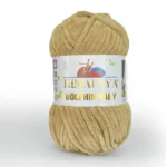 Пряжа Долфін Бебі 80365 карамель — ідеальний вибір в'язання іграшок гачком. Купити плюшеву пряжу в Києві.