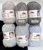 Плюшева пряжа Himalaya Dolphin Baby сірий колір. порівняння відтінків: 80357 vs 80320 vs 80369 vs 80325 vs 80351 vs 80344