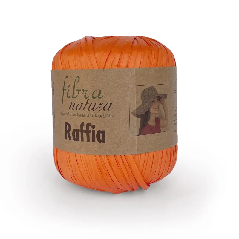 Пряжа рафія купити Fibranatura Raffia 116-19 помаранчевий