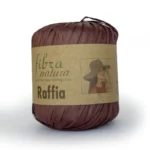 Шоколадна пряжа Fibranatura Raffia — рафия фибра натура купить Украина для сумок і капелюшків