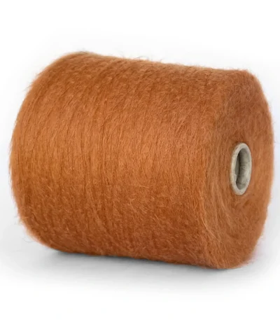 Кід мохер Аврора Ilaria Calenzano 006521 — рудий колір, італійська бобінна пряжа для повітряного в’язання