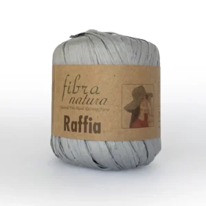 Fibranatura Raffia 116-11 сірий — пряжа рафия купить Украина для літніх виробів