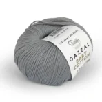 Gazzal Baby Cotton 3430 — сіра пряжа 60% бавовна 40% акрил, купити в магазині пряжі Київ, артикул 3430