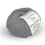 Gazzal Baby Cotton 3430 — сіра пряжа 60% бавовна 40% акрил, купити в магазині пряжі Київ, артикул 3430