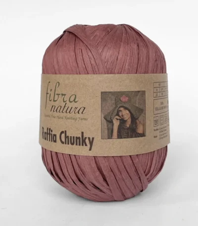 Пряжа з целюлози кольору махагон — Fibranatura Raffia Chunky