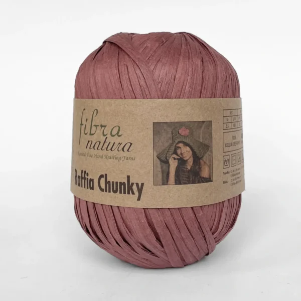 Пряжа з целюлози кольору махагон — Fibranatura Raffia Chunky