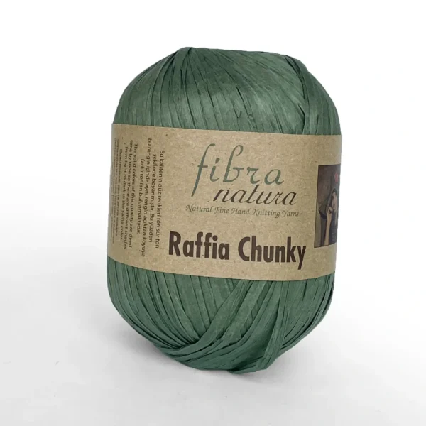 Натуральна рафія хакі для сумок — пряжа Fibranatura Chunky