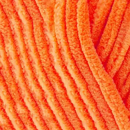 Плюшева пряжа Alize Velluto 550 помаранчевий, 100% мікрополіестер, 100 г / 68 м — купити в Києві, пряжа для іграшок і пледів