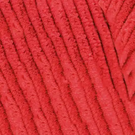 Плюшева пряжа Alize Velluto 56 червоний колір, 100% мікрополіестер, 100 г / 68 м — купити в магазині пряжі Київ, вул. Хорива 1 А