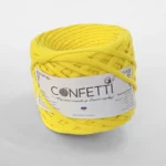 Трикотажна пряжа Confetti 7–9 мм жовта / лимон ❗ 120 м ✓ 100% коттон ✓ Ідеальна для сумок і декору. Трикотажна пряжа купити в Україні, в магазині пряжі на Подолі за адресою Київ, Хорива 1 А