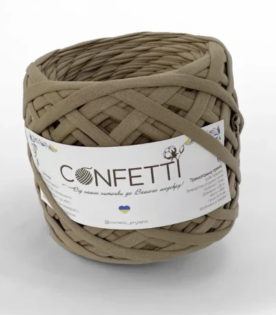 Трикотажна пряжа Confetti капучіно 7–9 мм синій волошковий колір ❗ 120 м ✓Виробник: Україна 100% коттон ✓ Ідеальна для сумок і декору. Трикотажна пряжа купити в Україні, в магазині пряжі на Подолі за адресою Київ, Хорива 1 А