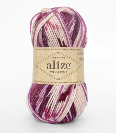 Алізе Вултайм 11020 рожево-малиновий, пряжа напівшерсть для шкарпеток і светрів купити Київ, вул. Хорива 1 А