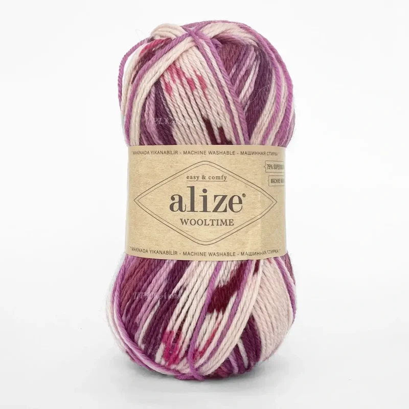 Alize Wooltime 11020 рожево-малиновий, пряжа напівшерсть для шкарпеток і светрів купити Київ, вул. Хорива 1 А