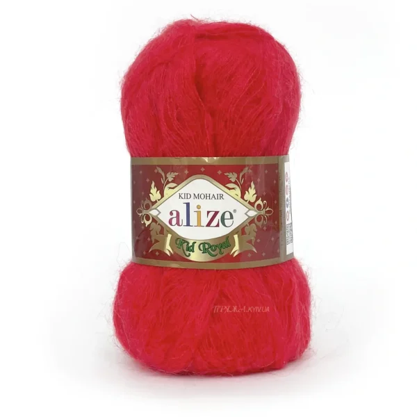 Пряжа червоний кідмохер Alize Kid Royal 56 - Алізе кід мохер Кід Роял купити в магазині пряжі Київ, Хорива 1 А