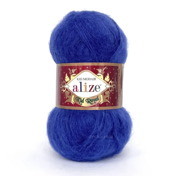 Кід мохер Алізе Кід Роял колір 141 синій волошковий - Alize Kid mohair kid royal купить в магазині пряжі Київ, Хорива 1 А