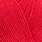 Пряжа напівбавовна Yarnart Jeans 26, червоний відтінок – магазин пряжі Київ, Хорива 1-А, підходить для в’язання дитячих речей та іграшок