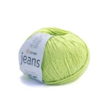 Пряжа напівбавовна Yarnart Jeans 29 фісташка відтінок – магазин пряжі Київ, Хорива 1-А, підходить для в’язання дитячих речей та іграшок