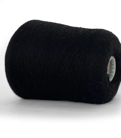 Пряжа кашемір чорний Loro Piana Rick 8010 100% гребінний кашемір у бобіні купити в магазин пряжі Київ, вул Хорива 1 А