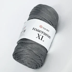 Yarnart Macrame XL 159 сірий шнур макраме 3 мм для в’язання сумок і рюкзаків купити в магазині пряжі Київ, Хорива 1 А 2 поврех