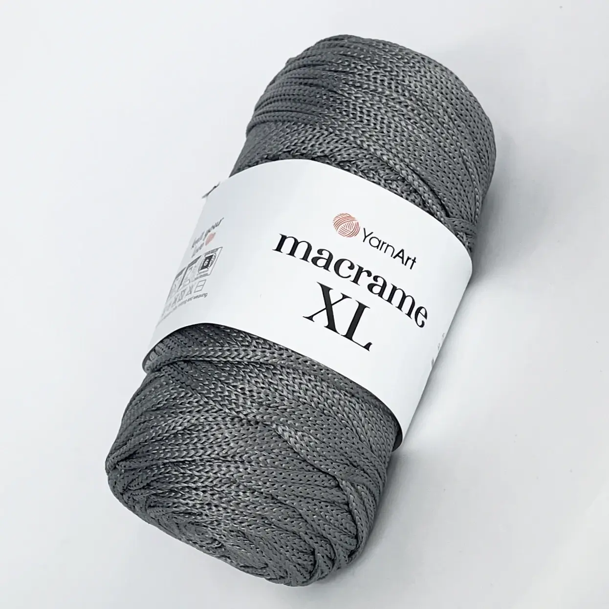 Yarnart Macrame XL 159 - Шнур макраме 3 мм для сумок графіт