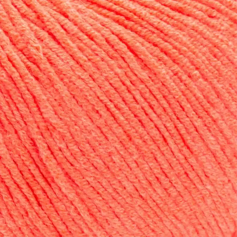 Yarnart Jeans 61 оранжевий — моток 50 г, відтінок оранжевий