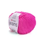 Пряжа напівбавовна Yarnart Jeans 42, яскраво рожевий відтінок – магазин пряжі Київ, Хорива 1-А, підходить для в’язання дитячих речей та іграшок