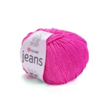 Пряжа напівбавовна Yarnart Jeans 42, яскраво рожевий відтінок – магазин пряжі Київ, Хорива 1-А, підходить для в’язання дитячих речей та іграшок