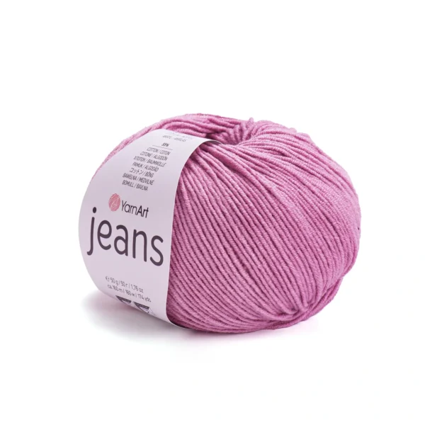 Пряжа для іграшок Yarnart Jeans 65 рожево бузковий відтінок – магазин пряжі Київ, Хорива 1-А, підходить для в’язання дитячих речей та іграшок
