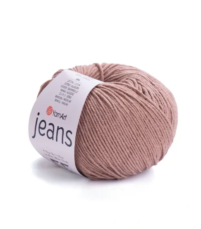 Пряжа напівбавовна Yarnart Jeans 71, какао відтінок – магазин пряжі Київ, Хорива 1-А, підходить для в’язання дитячих речей та іграшок