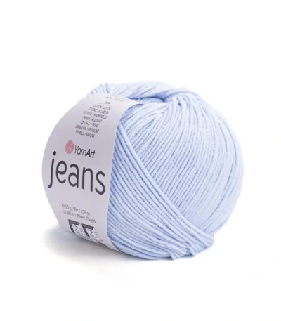 Ярнарт Джинс колір №75 блакитний, склад: бавовна/акрил, пряжа напівбавовна для іграшок амігурумі – купити Київ, вул. Хорива 1-А