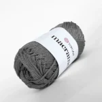 Yarnart Macrame 2 мм, колір 159 графіт — шнур 100% поліестер для в’язання сумок, вага 50г, довжина 130м, купити Київ