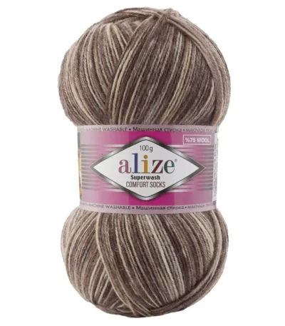 Шкарпеткова пряжа Alize Superwash Comfort 7678 для носків і светрів. Магазин пряжі Київ, Хорива 1 А