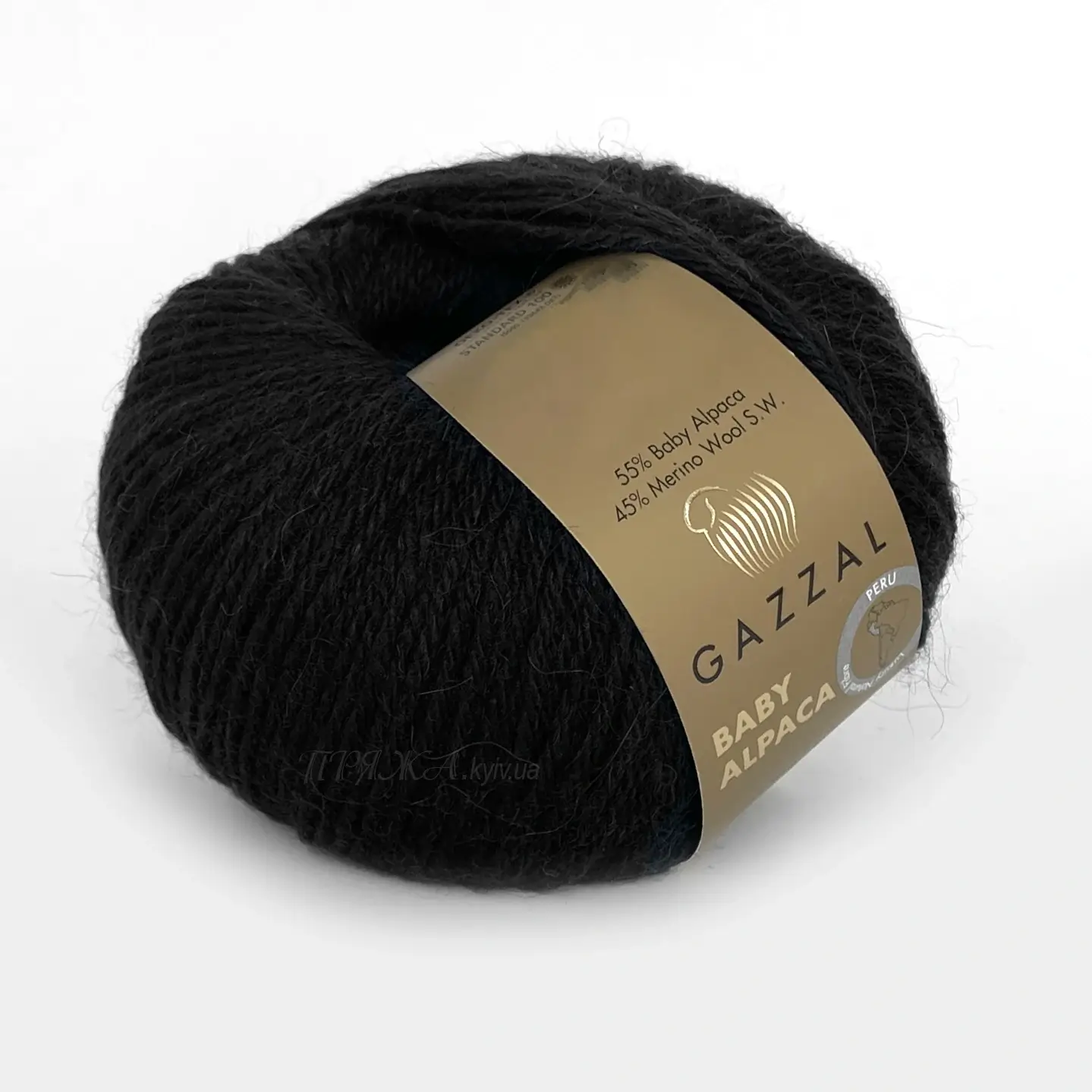 Gazzal Baby Alpaca 460037 Gazzal Baby Alpaca купити в магазині пряжі за адресою Київ, вул Хорива 1А склад 55% бебі альпака 45% меринос. колір чорний 46037