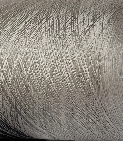 Пряжа шовк сіро-оливковий малбері Manifattura Sesia Angel 1224 Бобінна пряжа Італія 3000м 100г"