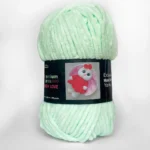Плюшева пряжа Premium Yarns Baby Love колір 307 ментол — м'яка велюрова нитка для в'язання іграшок, пледів та дитячих речей, Туреччина