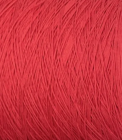 Бобінна пряжа Італія 100% бавовна червона від Loro Piana Магазин пряжі Київ. Хорива 1 А Метраж 600м/100г