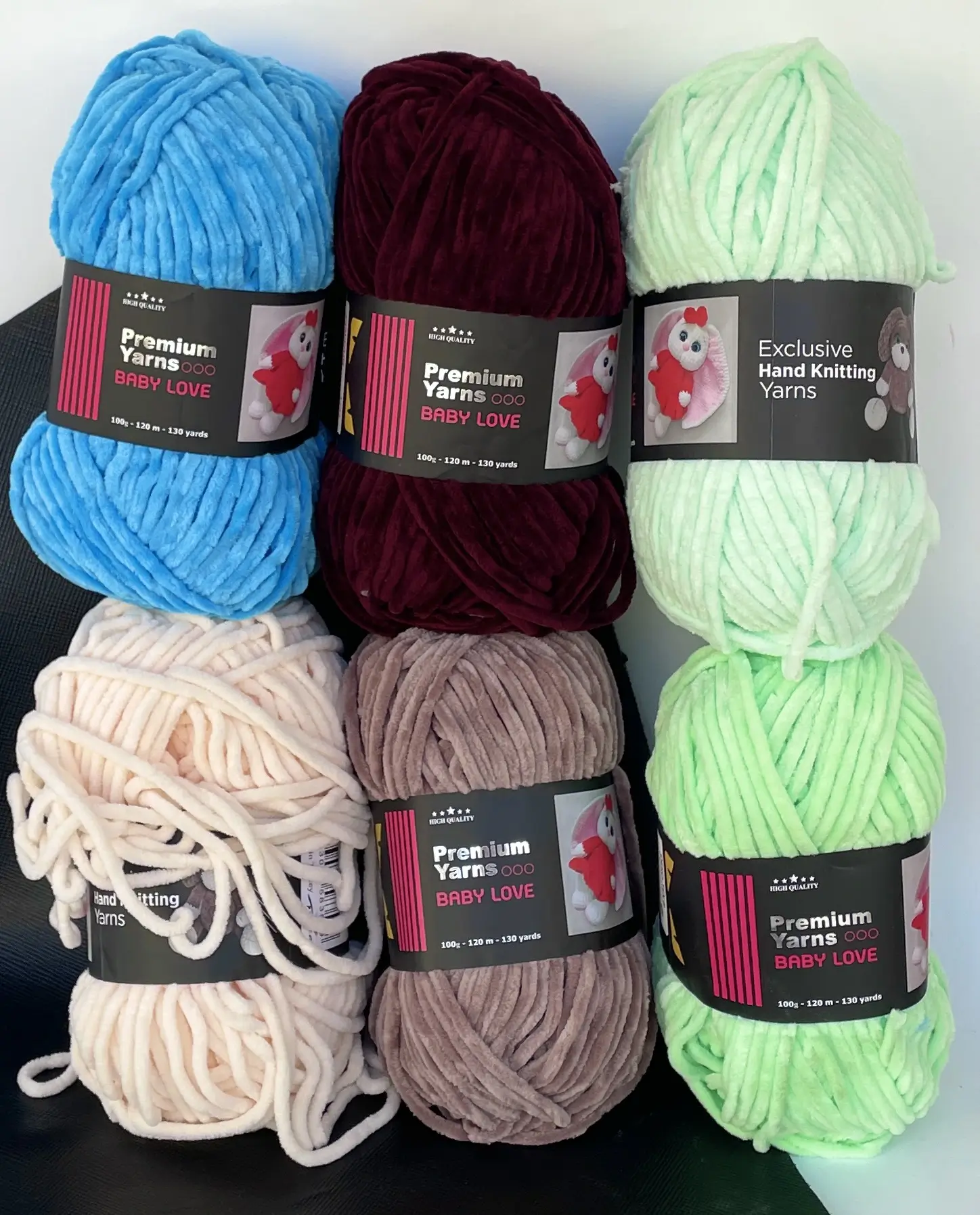 Premium_yarns_Sale Розпродаж плюшевої пряжі 75 грн за моток — асорті кольорів